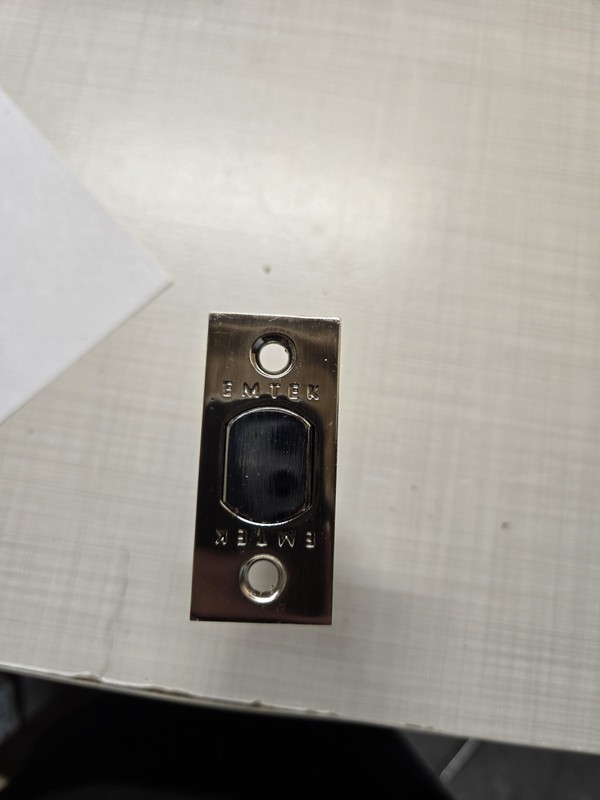 Emtek Deadbolt Latch 2 3/8" backset in US14 Polished Nickel gallery