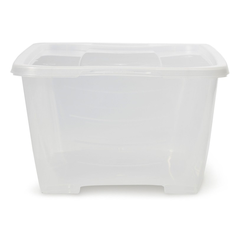 Life Story 6 Quart Rectangular Clear Plastic Lidded Storage Shoe Box, 4 Pack gallery