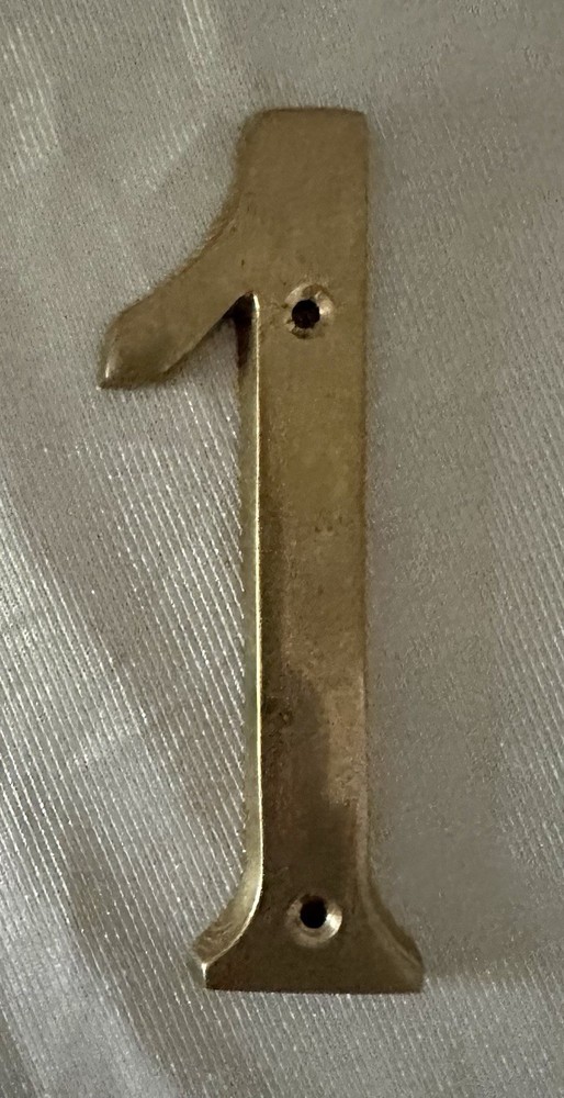 Solid Brass Address Number 1
