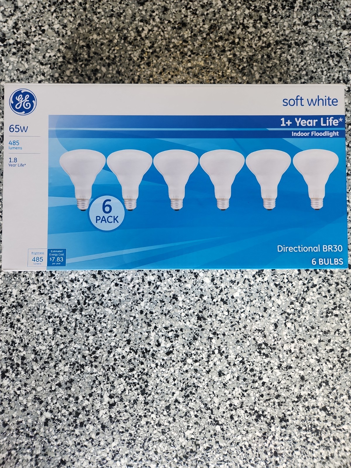 6 Pack GE Soft White Floodlight Bulb 65W- 46115 Directional BR30 ( 6 Bulbs ) gallery