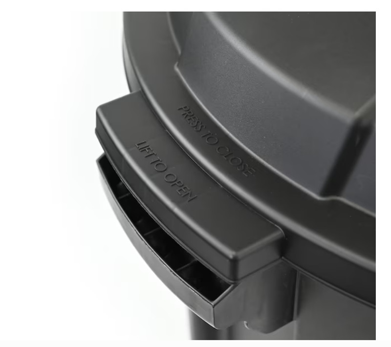 Project Source Black 32 Gal Wheeled Trash Can Detached Lid gallery