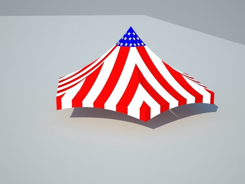 40ft Replacement Canopy Top Red White Blue Cover For Hexagon High Peak Tent Used gallery