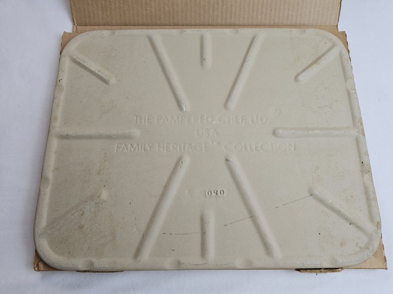 Pamperd Chef 12 x 15 Rectangular Baking Stone - Pizza - Cookie Stoneware Baker gallery