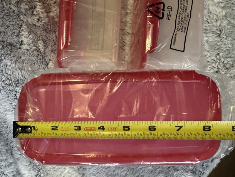 Lock n Lock 5 Piece Pantry Storage Set Cherry RED Lids - Various Sizes- NEW gallery