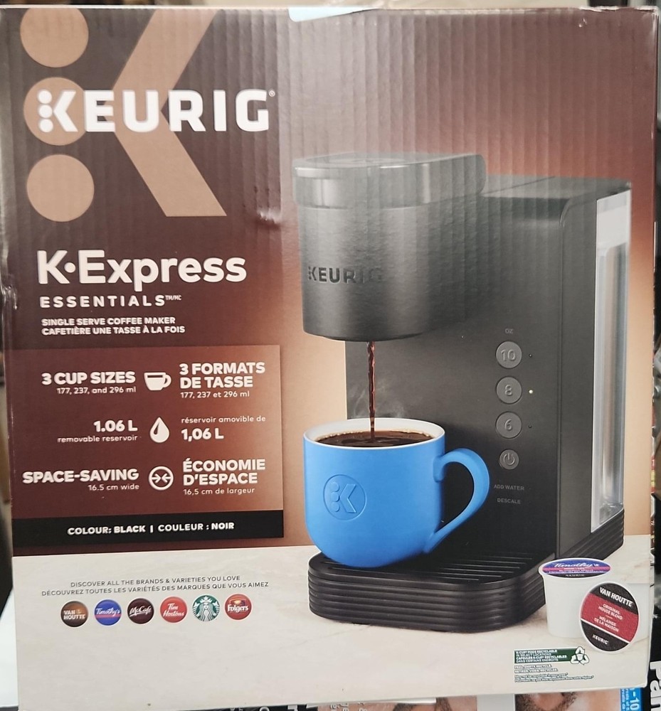 Keurig K-Express Essentials Single Serve K-Cup Coffee Maker Black used Missing f