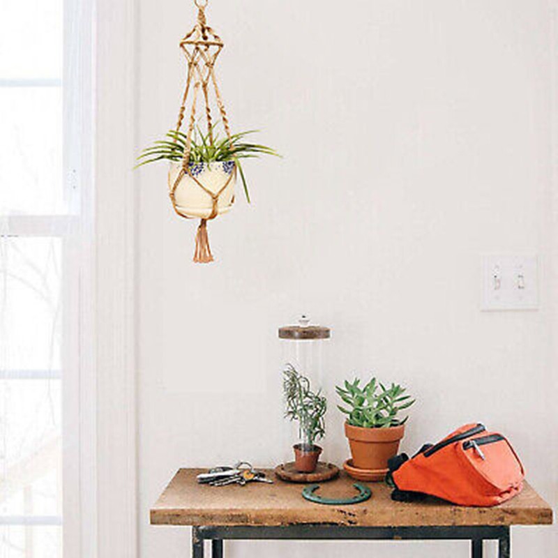 Handmade Flower Pot Hanging Baskets Macrame Plant Hanger Flowerpot Holder Net gallery