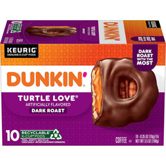 Turtle Love Flavored Coffee, 10 Count (Pack of 6) Keurig K-Cup Pods