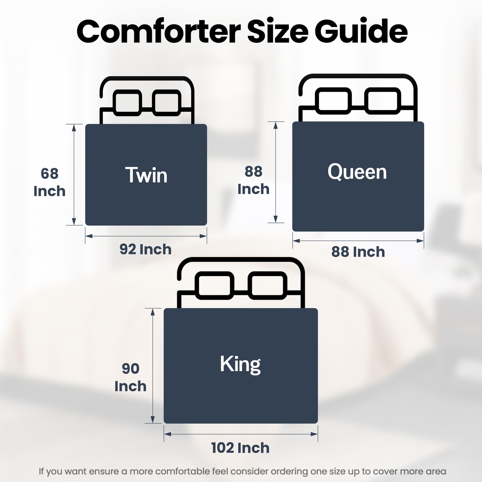 Lux Decor Collection Queen Comforter - Quilted Duvet Insert with Corner Tabs - B gallery