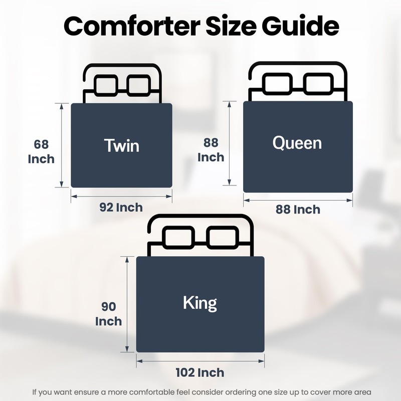 Lux Decor Collection Queen Comforter - Quilted Duvet Insert with Corner Tabs - B gallery