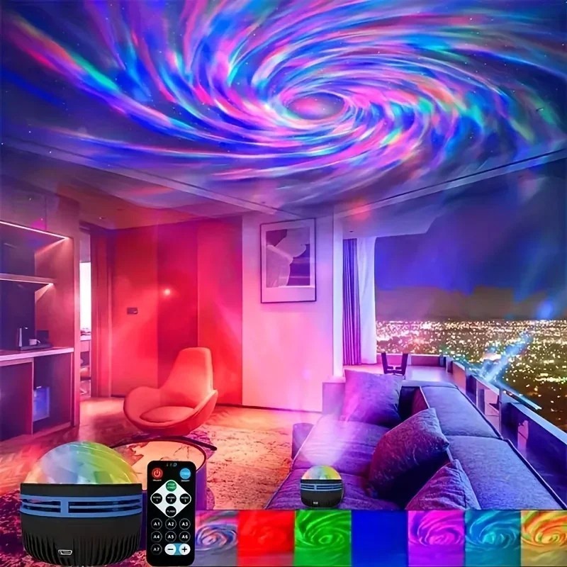 Galaxy Star Projector Night Light USB Rechargeable 7 Modes Starry Lamp Remote gallery