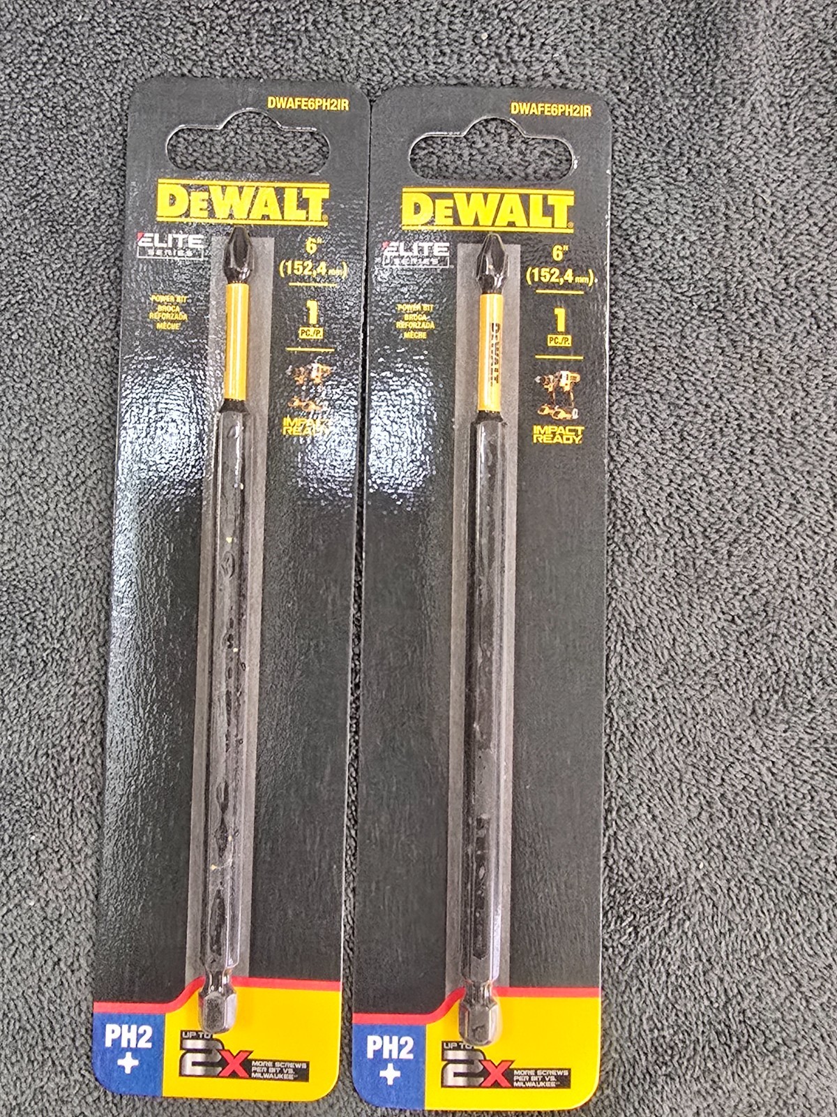 (2) Dewalt Elite Series Phillips #2 Bit, 6 In. Steel Screwdriver Bit, Hex Shank gallery