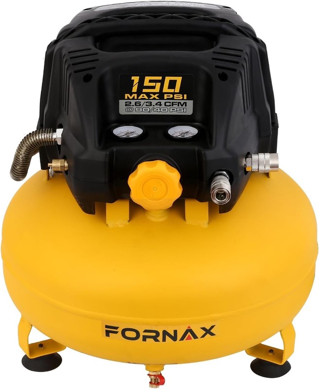 Efficient 6 Gallon Pancake Air Compressor – Dual Couplers and Oil-Free Operation gallery