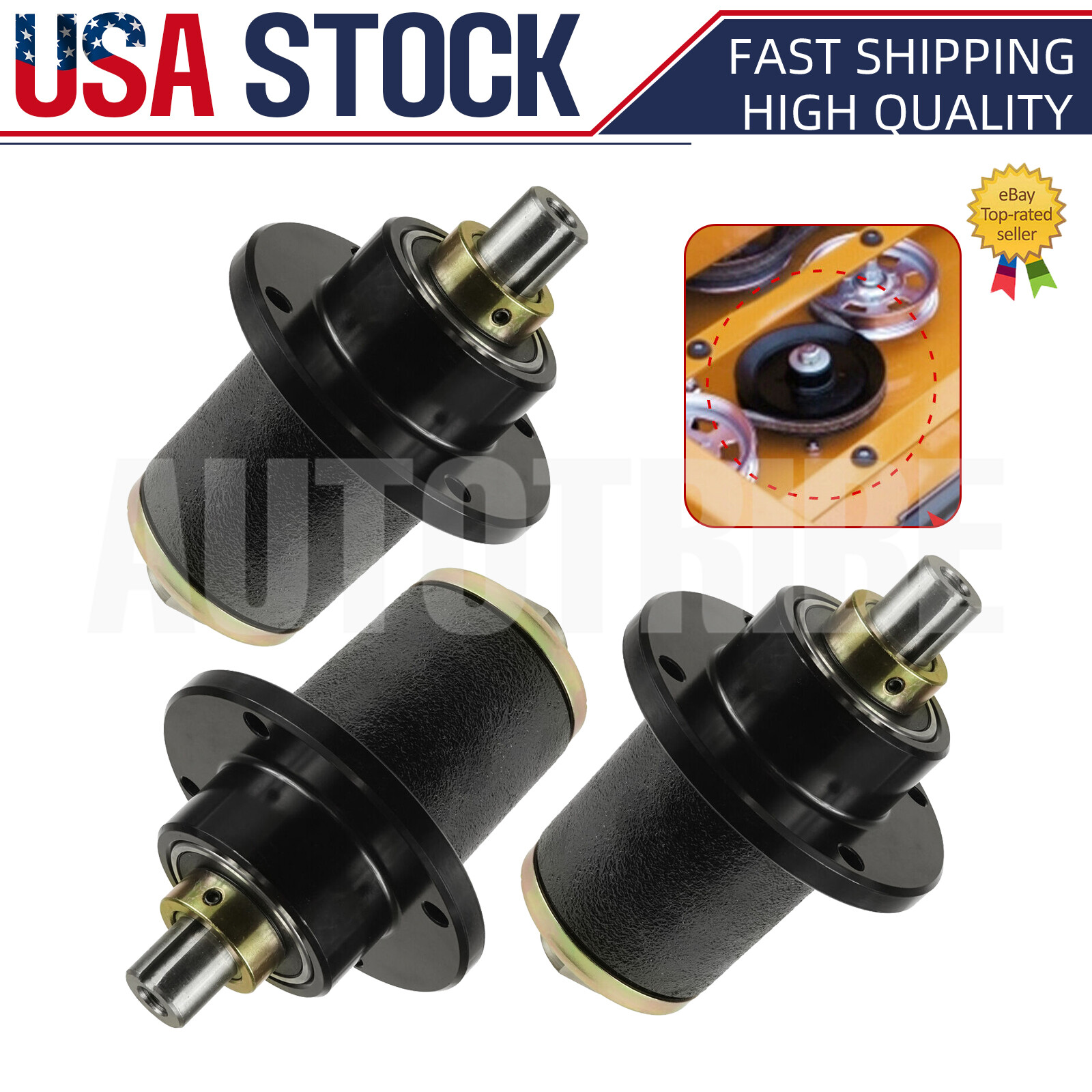 3 Spindle Assembly For Bad Boy ZT series with 48", 50" and 60" deck 037601500 gallery