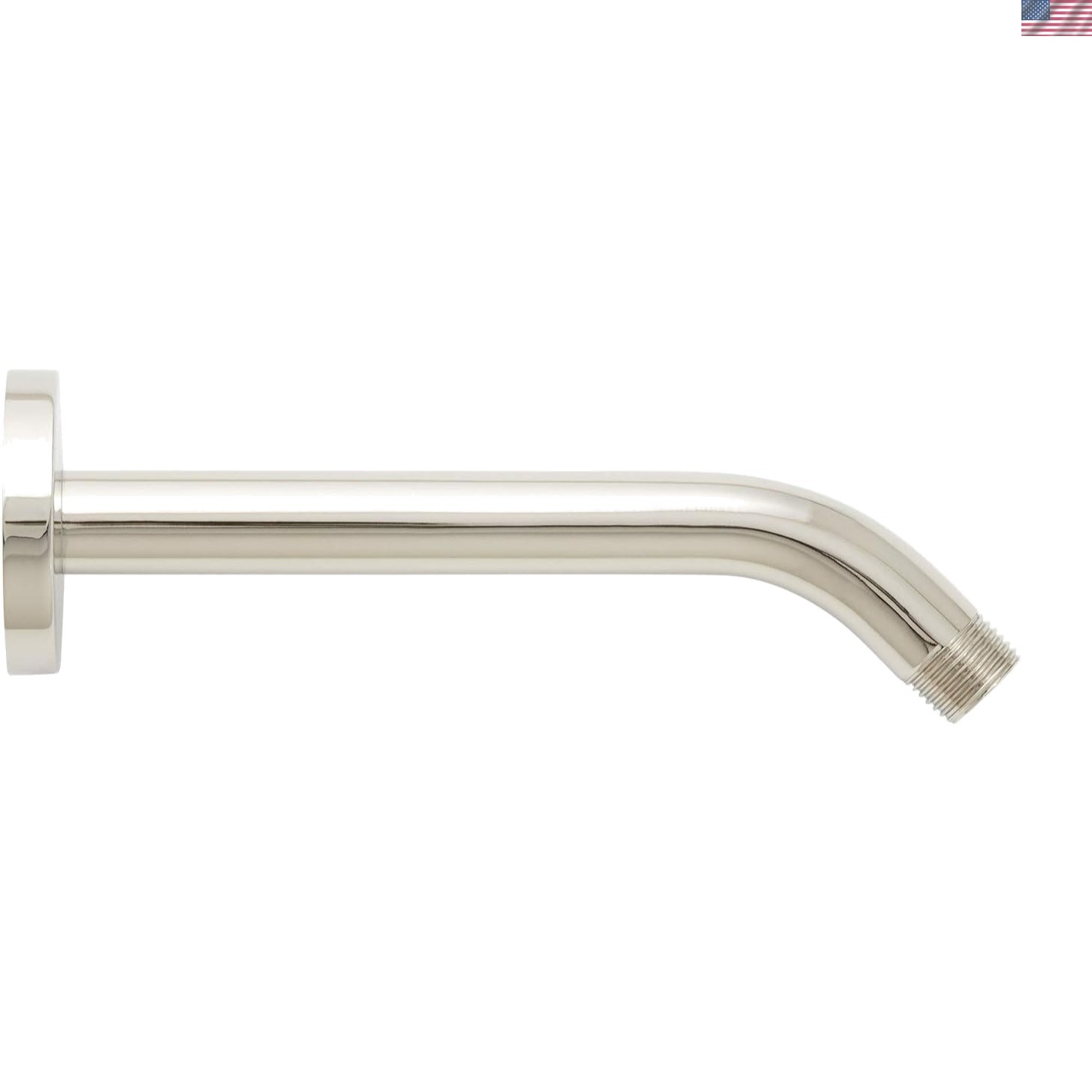 8-Inch Wall Mounted Shower Arm in Polished Nickel - Durable Brass Construction gallery