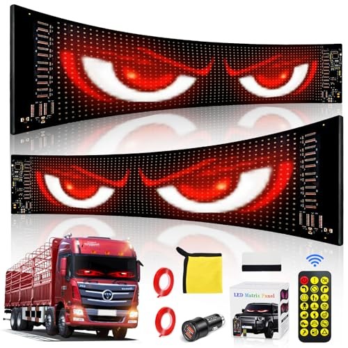 2 Pack Devil Eyes Light for Windshield - 24x5in - IP65 Waterproof - 23.6x4.7in gallery