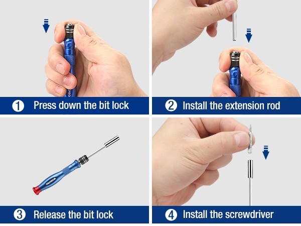 WORKPRO 44-in-1 Precision Screwdriver Set w/44pc S2 Steel Bit Manual Screwdriver gallery