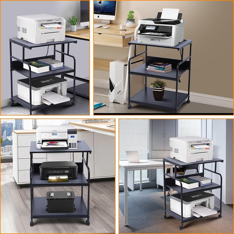 Printer Stand Large Printer Table Printer Stand with Storage Printer Cart gallery