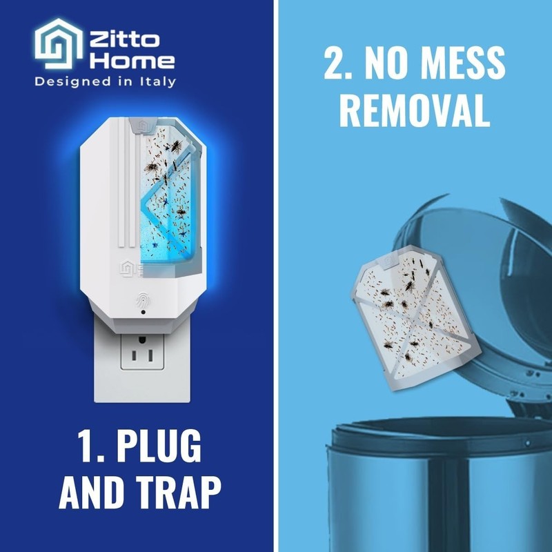 Zitto Home Flying Insect Trap with Plug-in Fly Trap - 2 REFILL PACK ONLY gallery