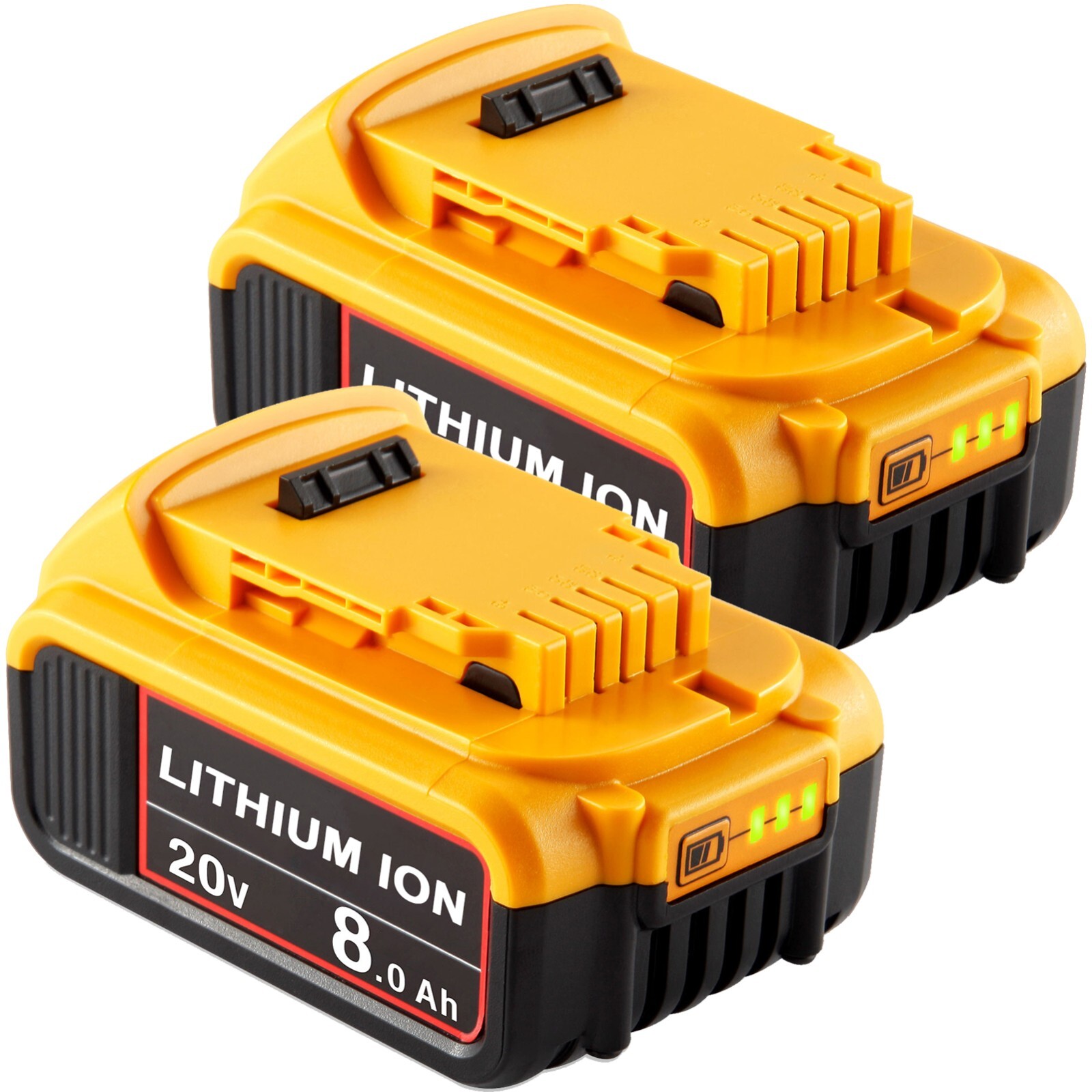 2Pack Lithium Ion Battery For DeWalt 20V 20 Volt Max 8.0AH DCB205 DCB206 DCB200 gallery