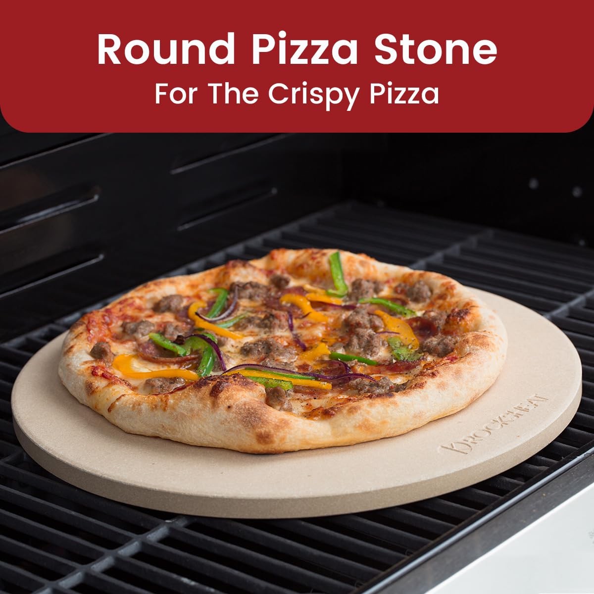 K Small Pizza Stone Round for Grill and Oven 11 Inch Cordierite Grill Pizza S... gallery