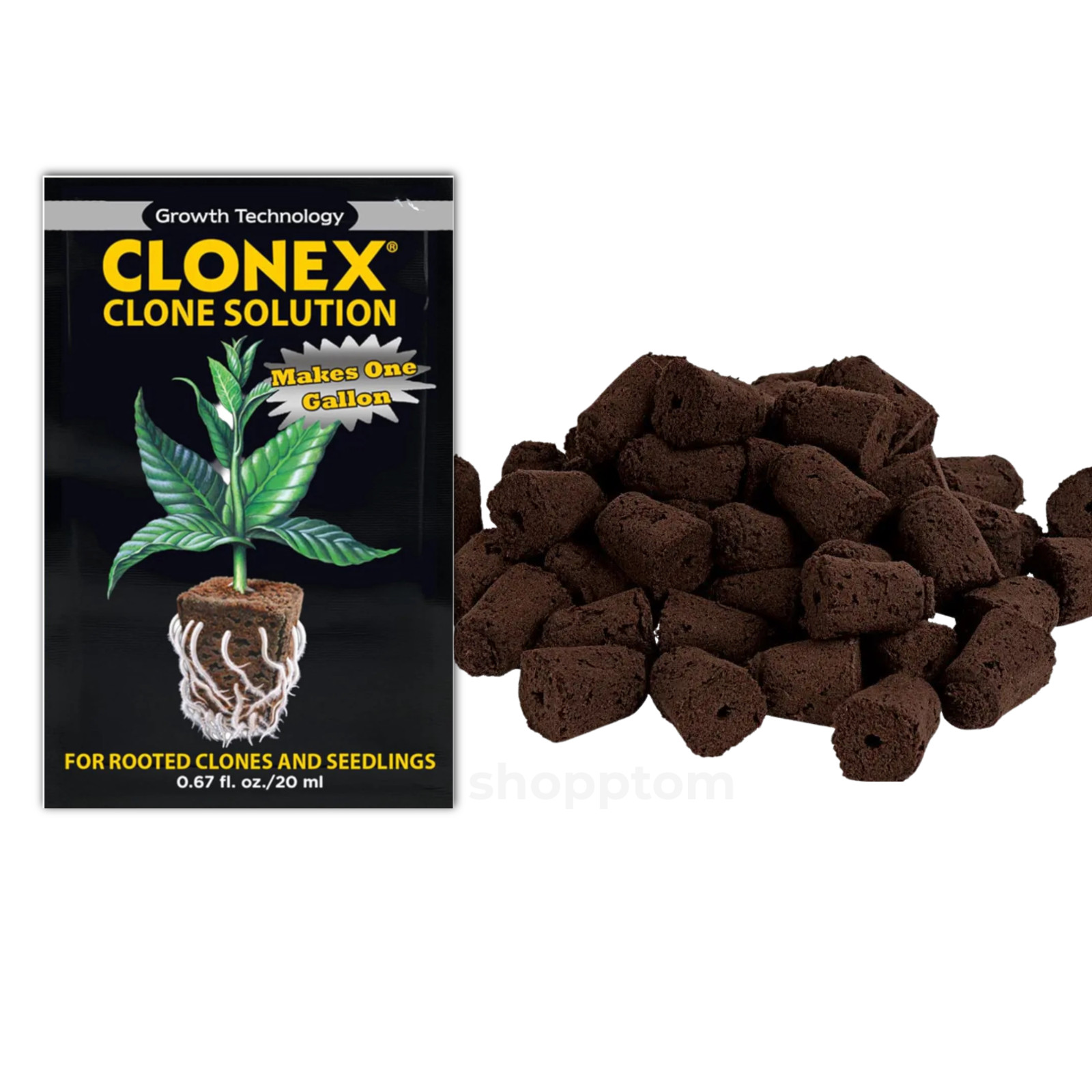 Clonex Clone Solution 20ml + Root Riot Cubes | Propagation Kit | Pick Quantity gallery