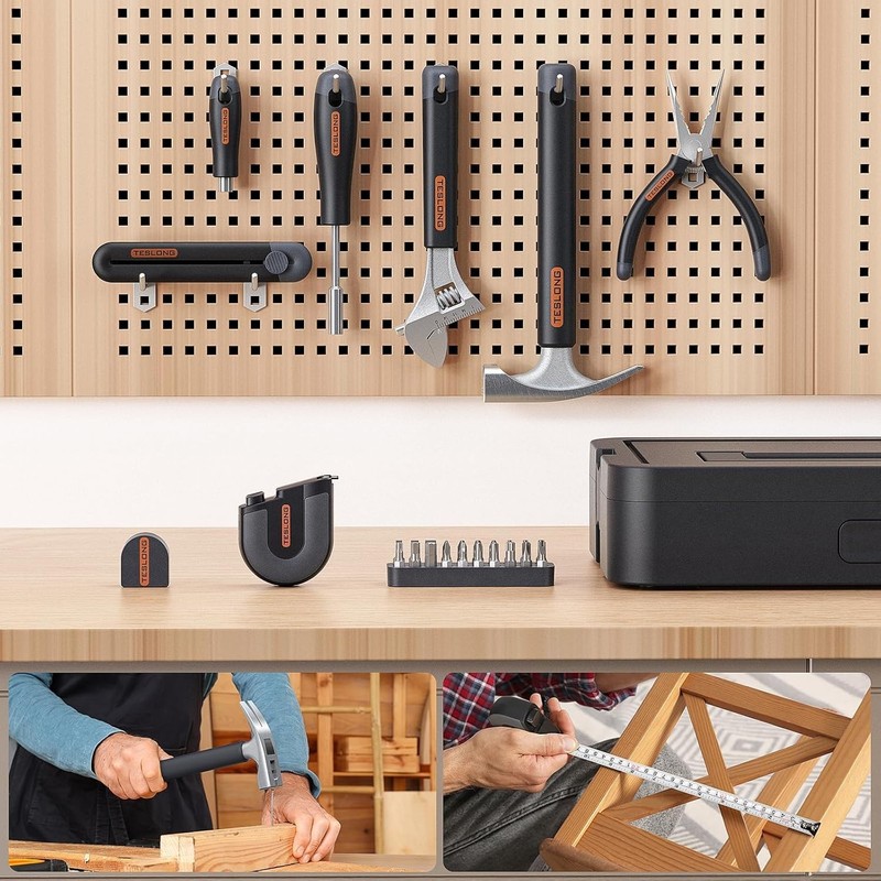 Teslong Basic Tool Kit for Home, Compact Lightweight Tool Set for Beginners gallery