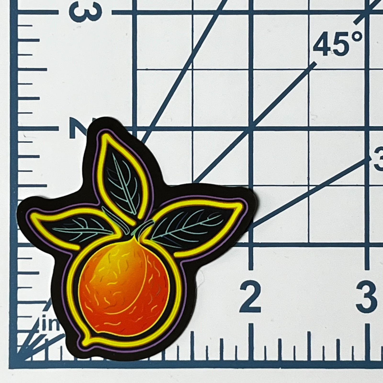 Retro Neon Orange Fruit Sticker Cyberpunk 80s Aesthetic Vinyl Decal Laptop gallery