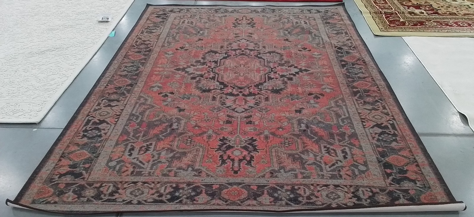 NAVY / RED 7'-9" x 10'-0" Back Stain Rug, Reduced Price 1172798768 JNY153M-8 gallery