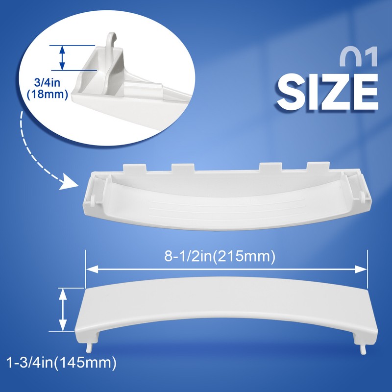 New Dryer Solid Door Handle White For GE Dryer #WE01X30378 #WE1M1068 #PS1177202 gallery