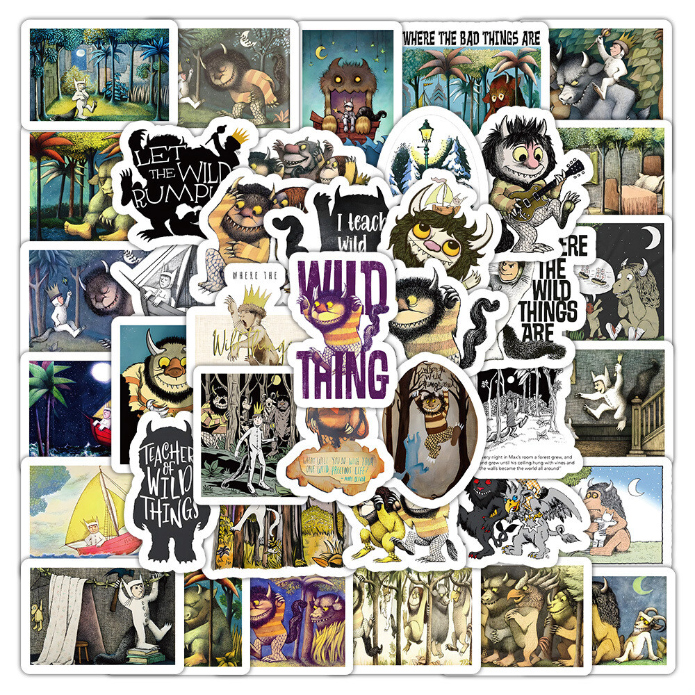 100Pcs Where The Wild Things Are Stickers for Kid Water Bottle Laptop Waterproof gallery
