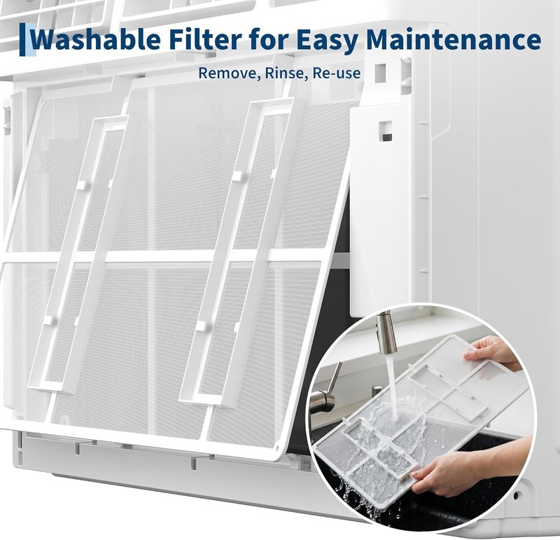 8000 BTU Window Air Conditioner, Cools Up to 350 Sq.ft NO WIFI Window AC 24H Tim gallery