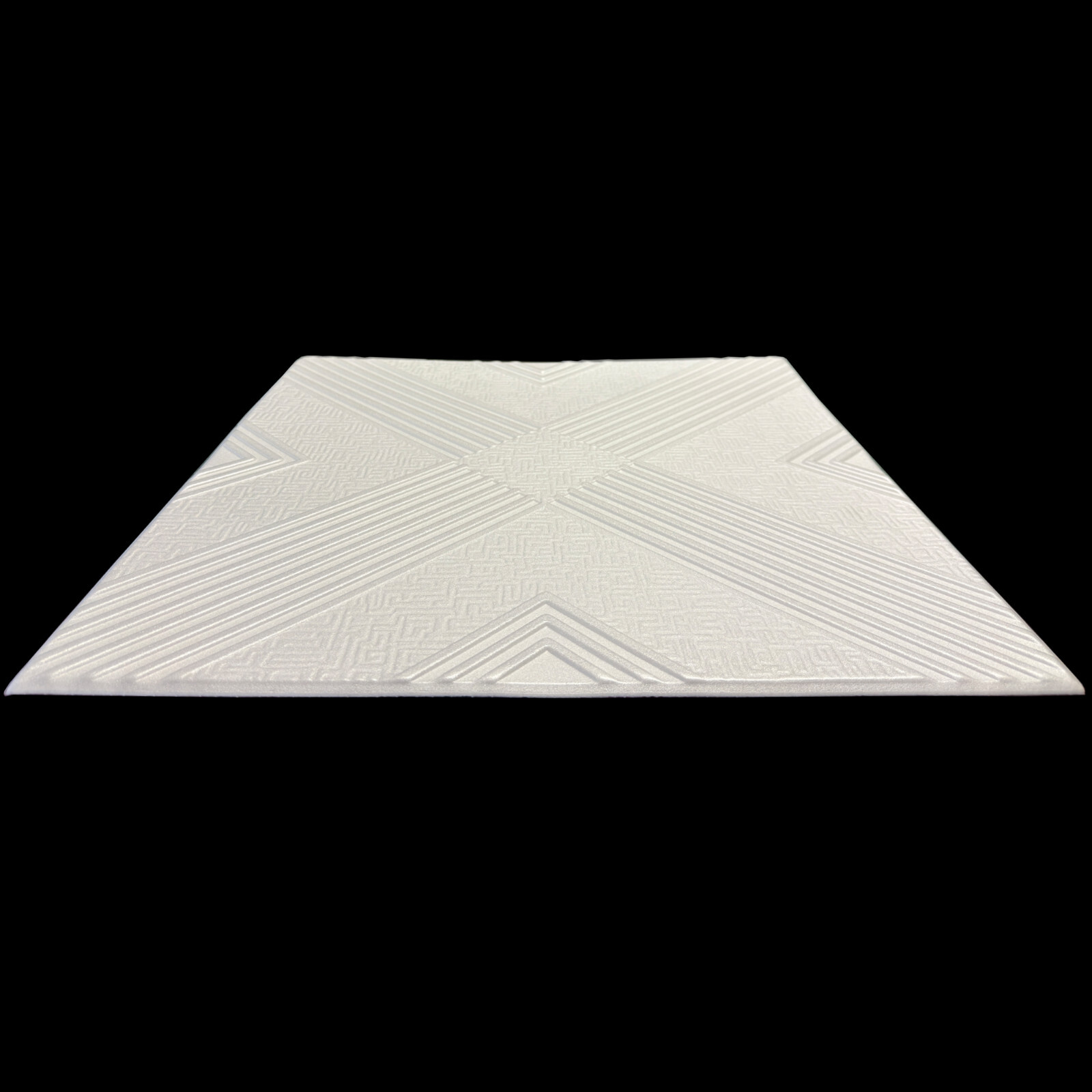 Styrofoam Glue Up Ceiling Tiles, 20x20, R34 Malta - White Pack of 8 (21 s/f) gallery