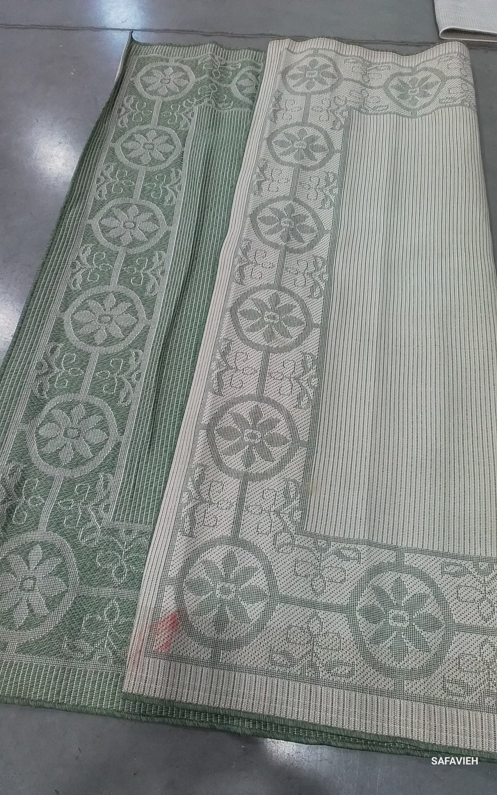 GREEN / IVORY 6'-7" x 6'-7" Back Stain Rug, Reduced Price 1172792763 BMU838Y-7SQ gallery