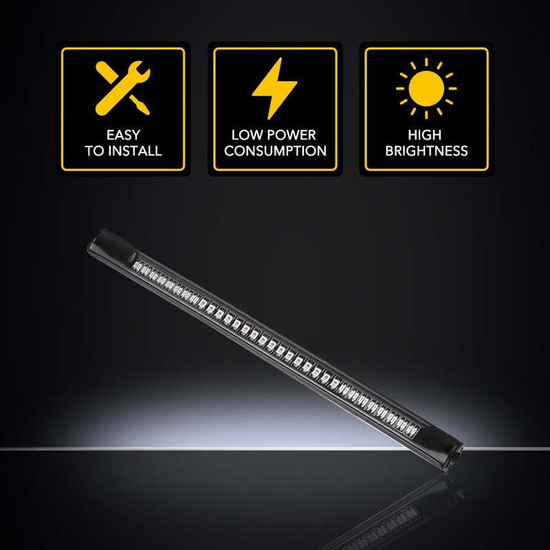 Waterproof Motorcycle LED Strip Underbody Lights 48-3528 SMD Amber Red Universal gallery