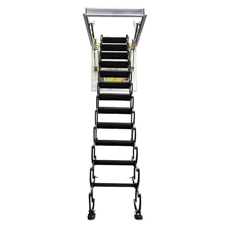 10.5FT Attic Pull Down Ceiling Ladder Access Stairs Carbon Steel Folding Loft L gallery