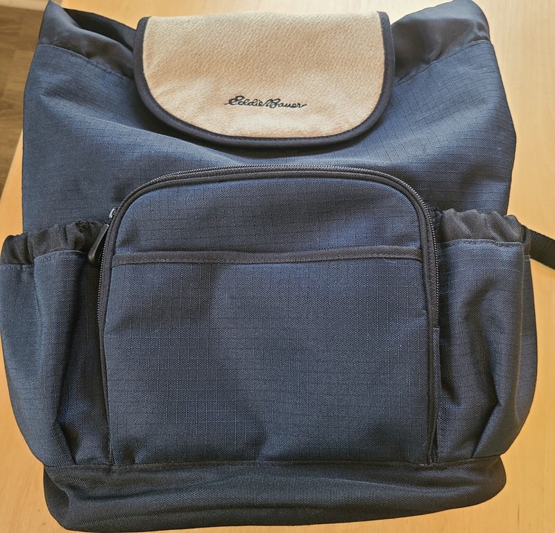 Eddie Bauer Navy Blue Canvas, Backpack, Hiking 2