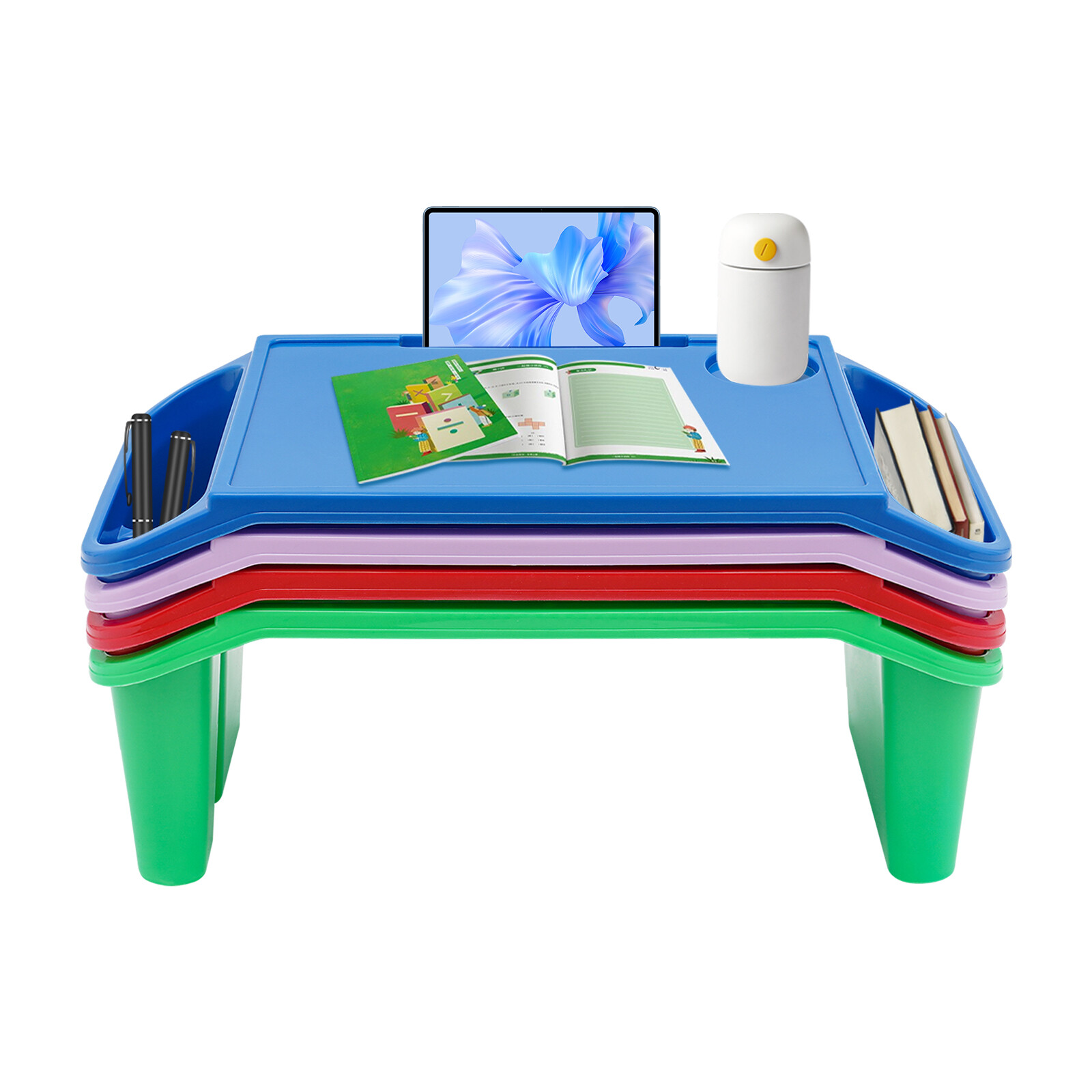 4* PP Rectangle Lap Desk Trays Bed Tray for 1-9 Years Old load 11.02 lbs gallery