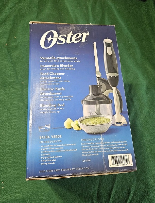 Oster Prep Kit Immersion Hand Blender, Electric Knife, & 2 Cup Chopper, Black gallery