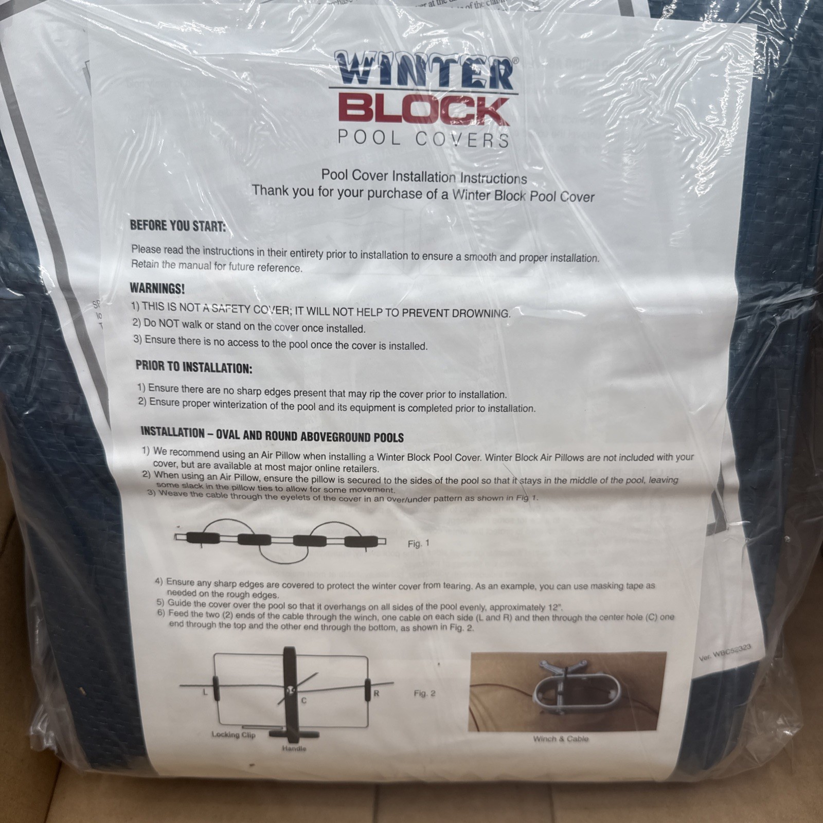 WINTER BLOCK 18’ ft. ROUND POOL WINTER COVER FOR ABOVE GROUND POOLS gallery