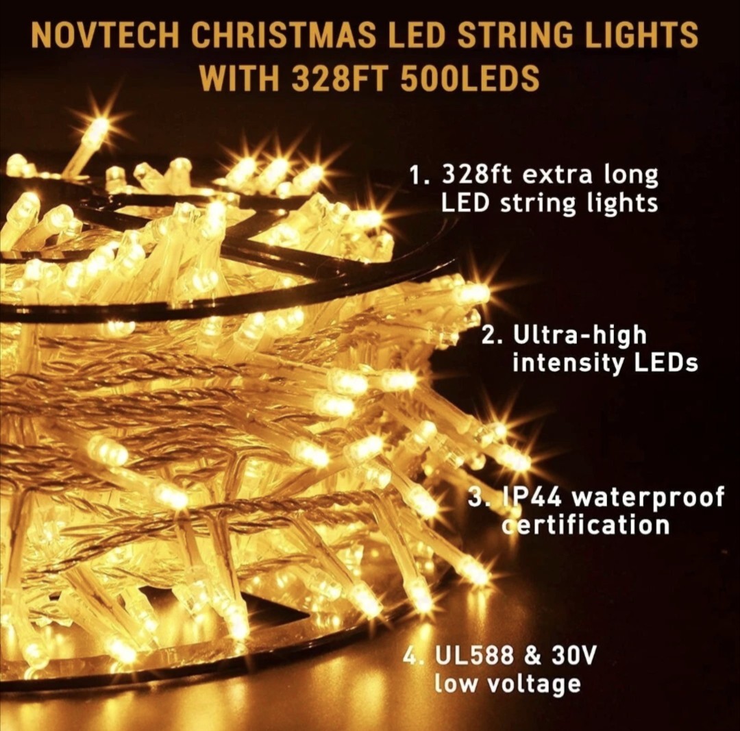 Long Strand String Lights, 328FT 500LEDs Outdoor Waterproof Twinkling Lights gallery
