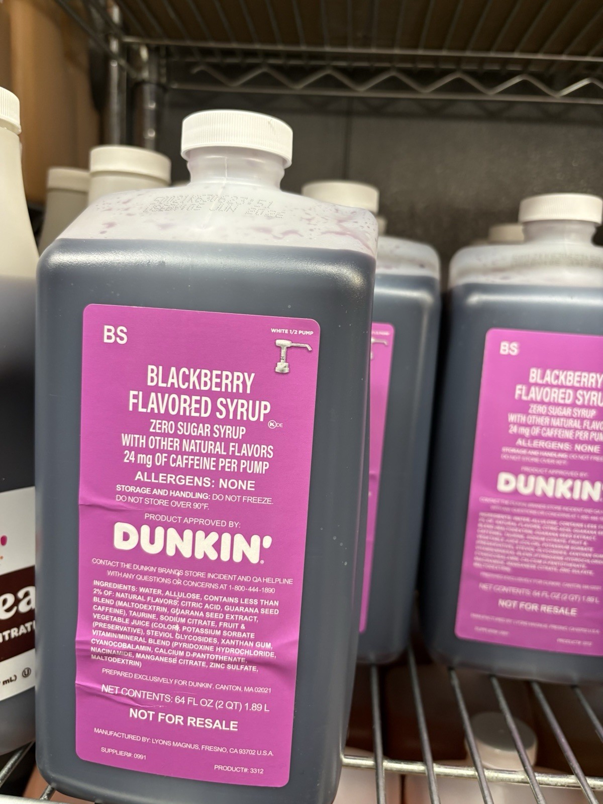 Dunkin Zero Sugar Syrup 3 Pack 1 Of Each flavor gallery
