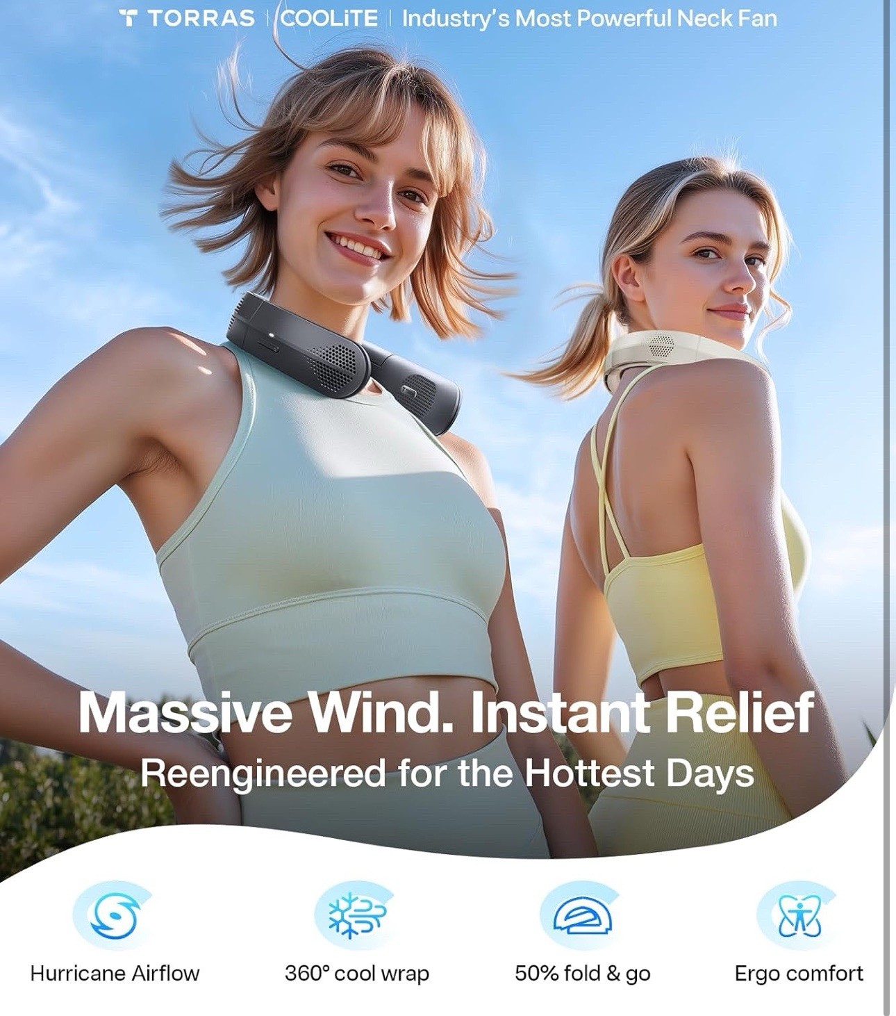 TORRAS COOLiTE Neck Fan, Industry’s Strongest Wind Power, Portable Neck Fan gallery