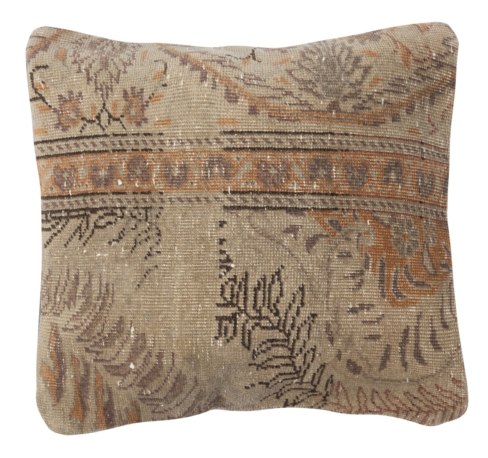 16"x16" Authentic Turkish Cushion Cover. Handknotted Rug Pillow. Accent Pillow gallery