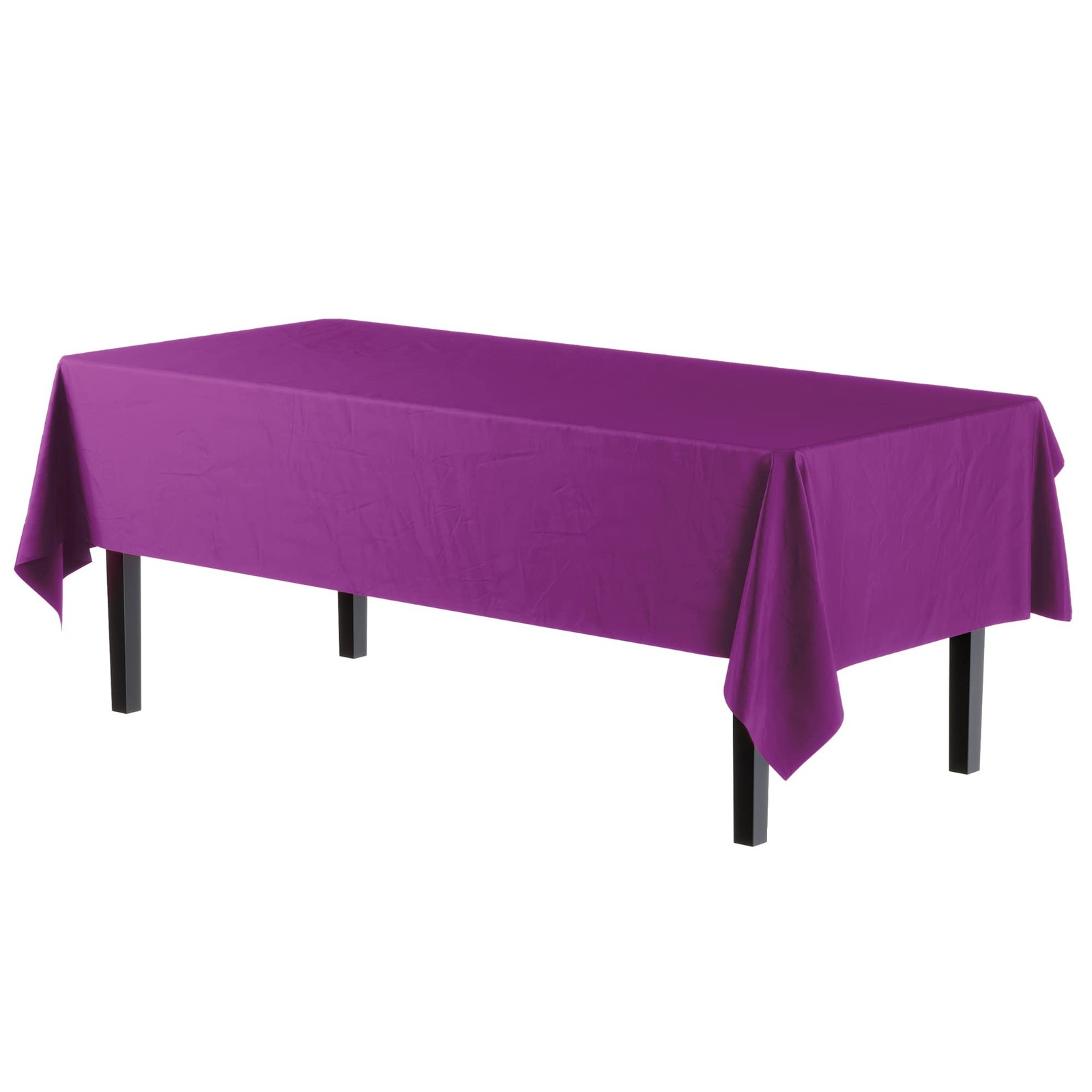 Exquisite 12-Pack Premium Plastic Tablecloth 54in. x 108in. Rectangle Table C... gallery