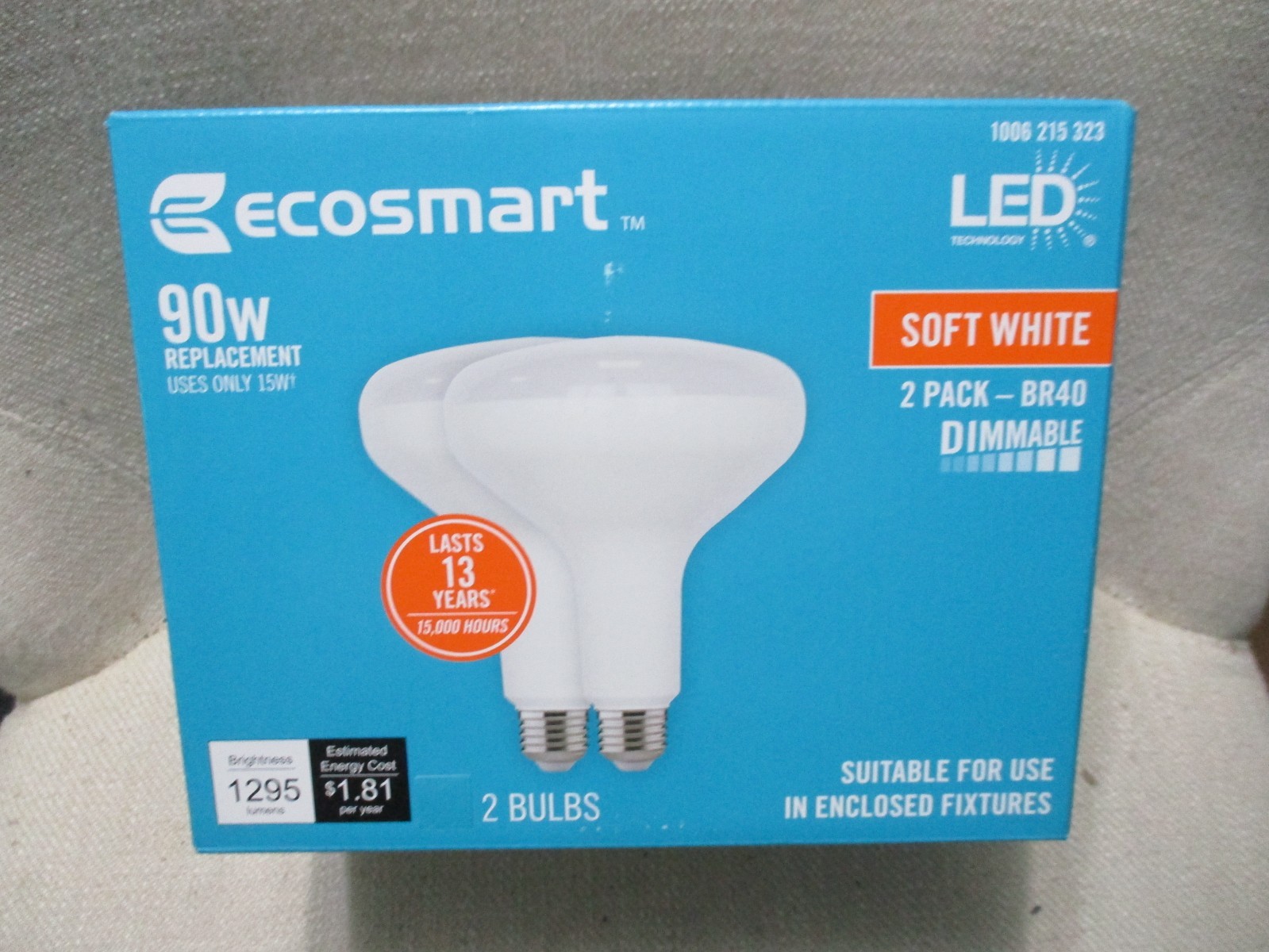 (2-Pk) EcoSmart Dimmable Energy Star LED Light Bulb Soft White BR40 90W Eqv gallery