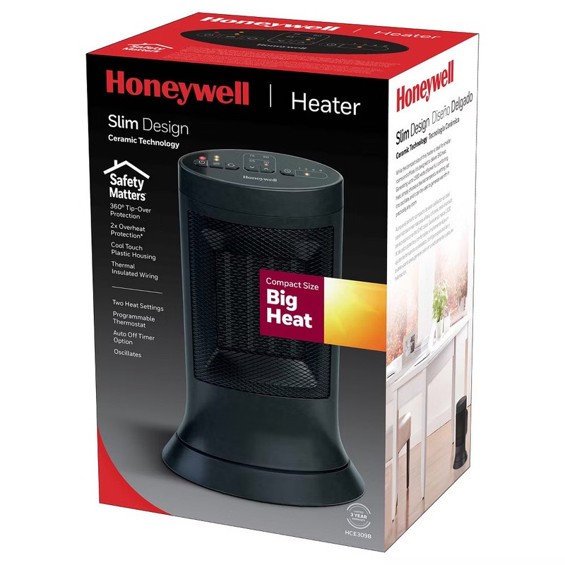 Honeywell Digital Ceramic Compact Tower Heater Black gallery
