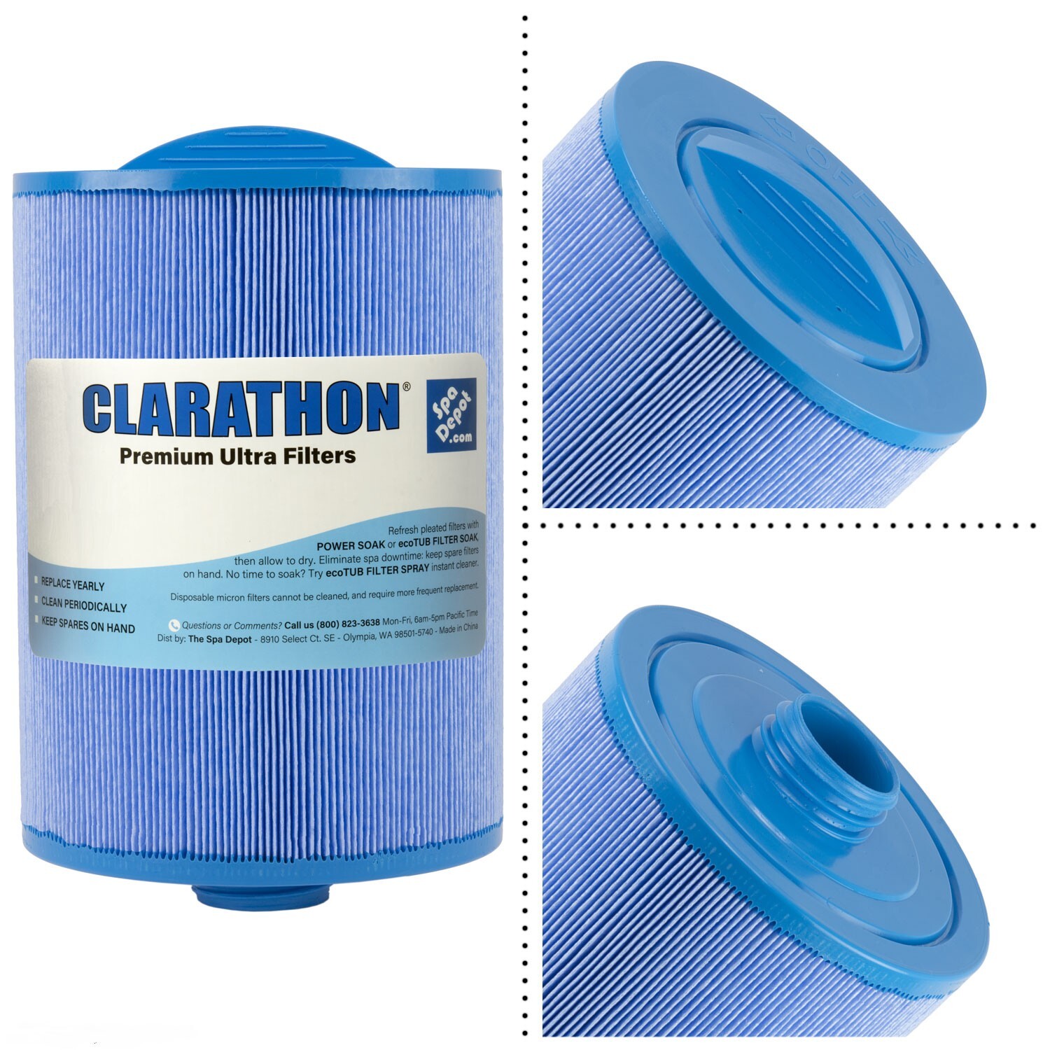 Antimicrobial Hot Tub Filter Cartridges - PWW50-P3-M FC-0359M 6CH-940 - 2 Pack gallery