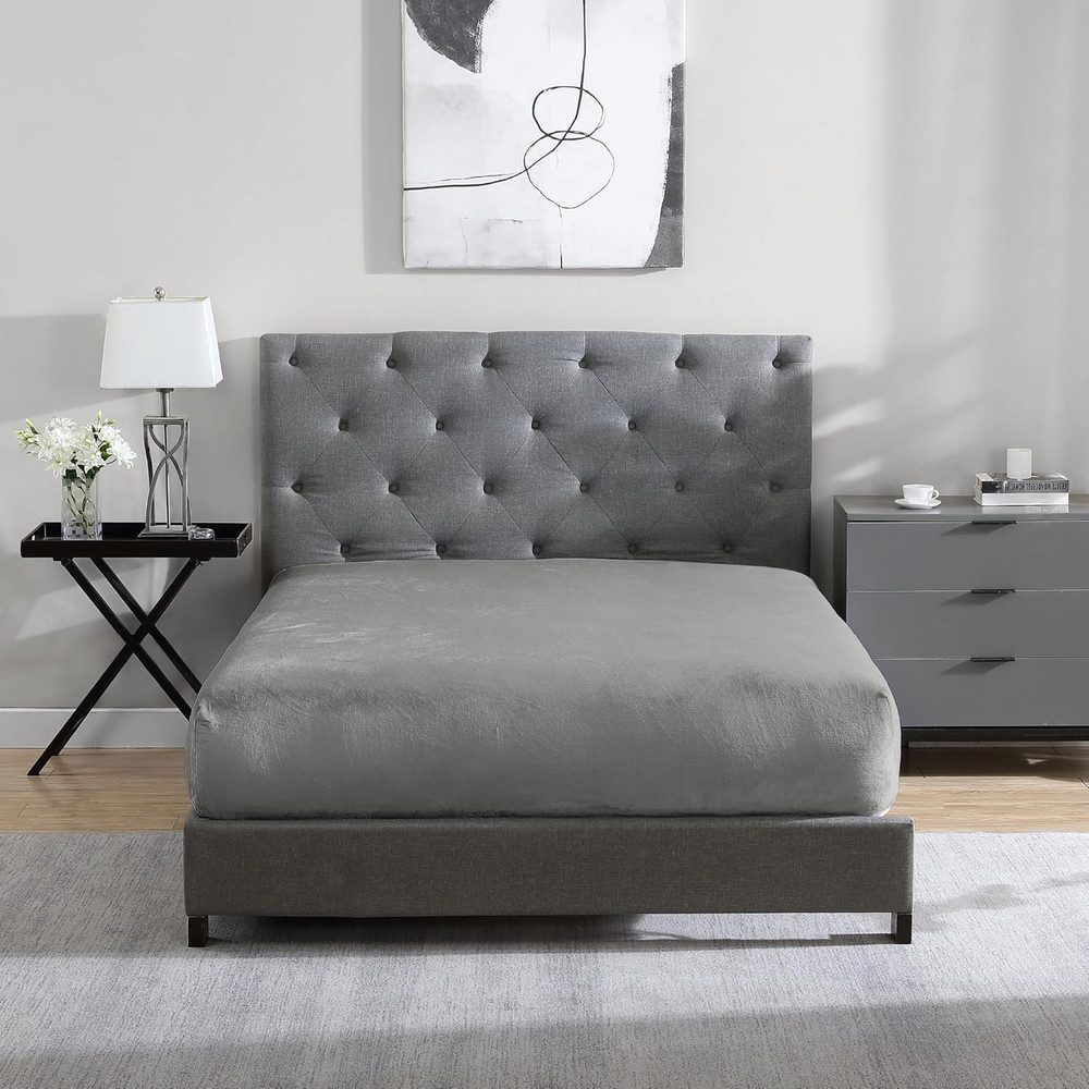 Queen Plush Fur Fitted Sheet - Ultra Soft & Thick Plush Fur - All Season Cozy Wa