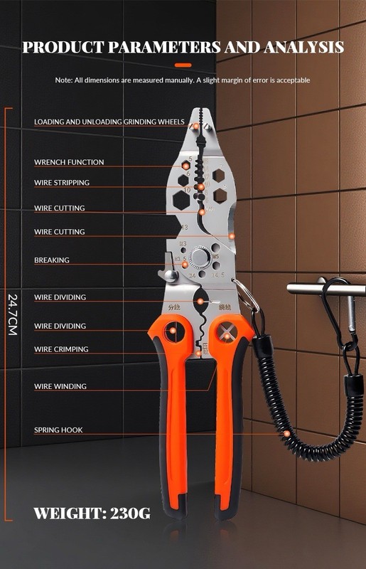 10" 12-in-1 Electrician Multi-Functional Wire & Strip Pliers Plus Much More gallery