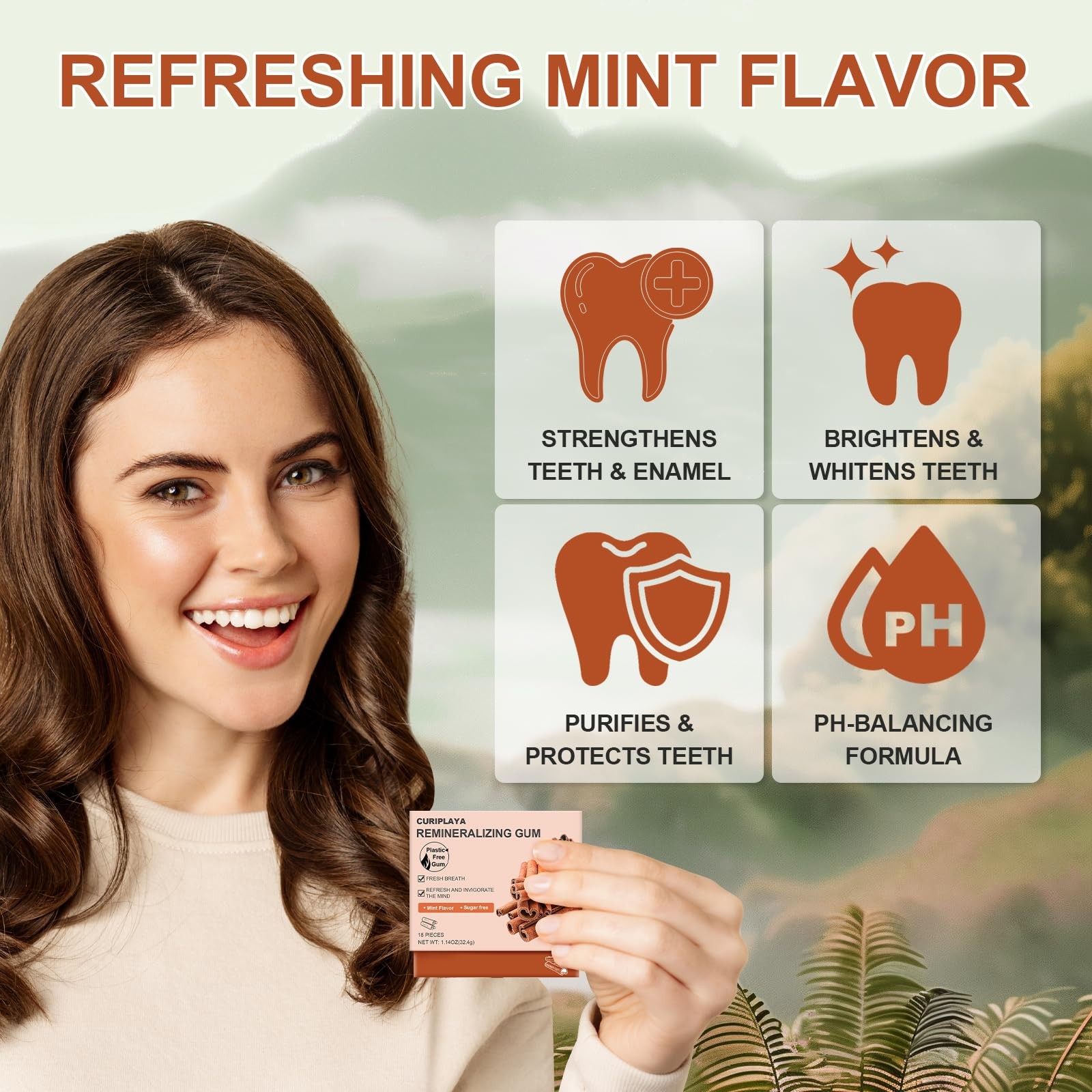 Remineralizing Chewing Gum with Hydroxyapatite, Xylitol - Enamel Protection, ... gallery